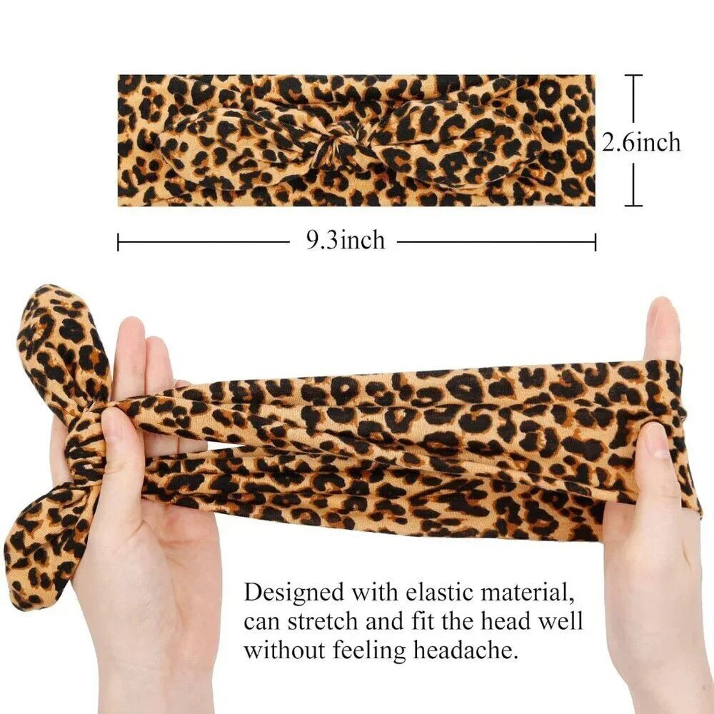 12 Pack Female Polyester Bow Headbands Hair Wraps Turban Sport Accessories
